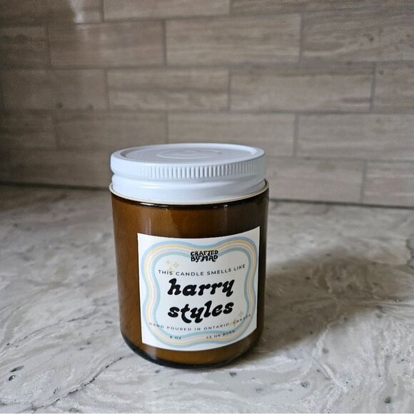 This Candle Smells Like Harry Styles Handmade Soy  Wax Wood Wick Tobacco Vanilla - Picture 2 of 4